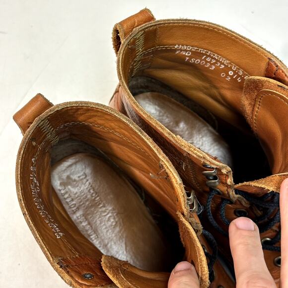 NEW HEELS Rancourt & Co. x Taylor Stitch Moto Boot Brown Made in Maine USA 9.5 D - Picture 8 of 12